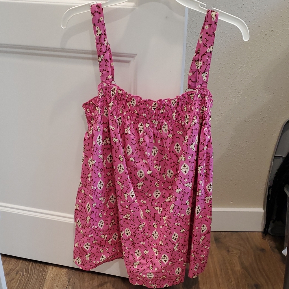 Lane Bryant Pink Patterned Sleeveless Blouse